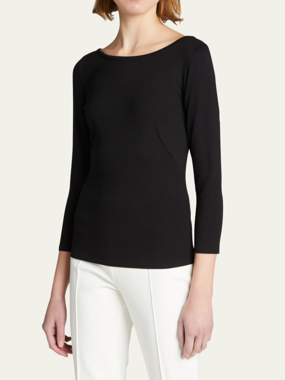 AKRIS PUNTO Three-Quarter-Sleeve Jersey Top (126)